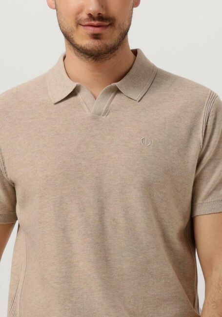 Bruine DSTREZZED Polo MERCURY S/S POLO MELANGE SLUB - large