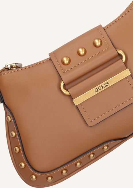 Cognac GUESS Schoudertas GRETA ZIP SHOULDER BAG Cognac GUESS Schoudertas GRETA ZIP SHOULDER BAG - large
