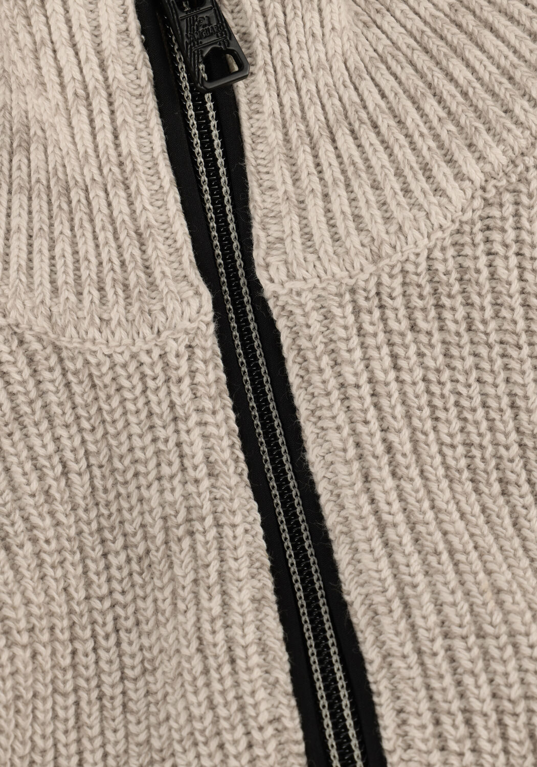 Gebroken wit VANGUARD Trui HALF ZIP COLLAR COTTON MOULINE - large