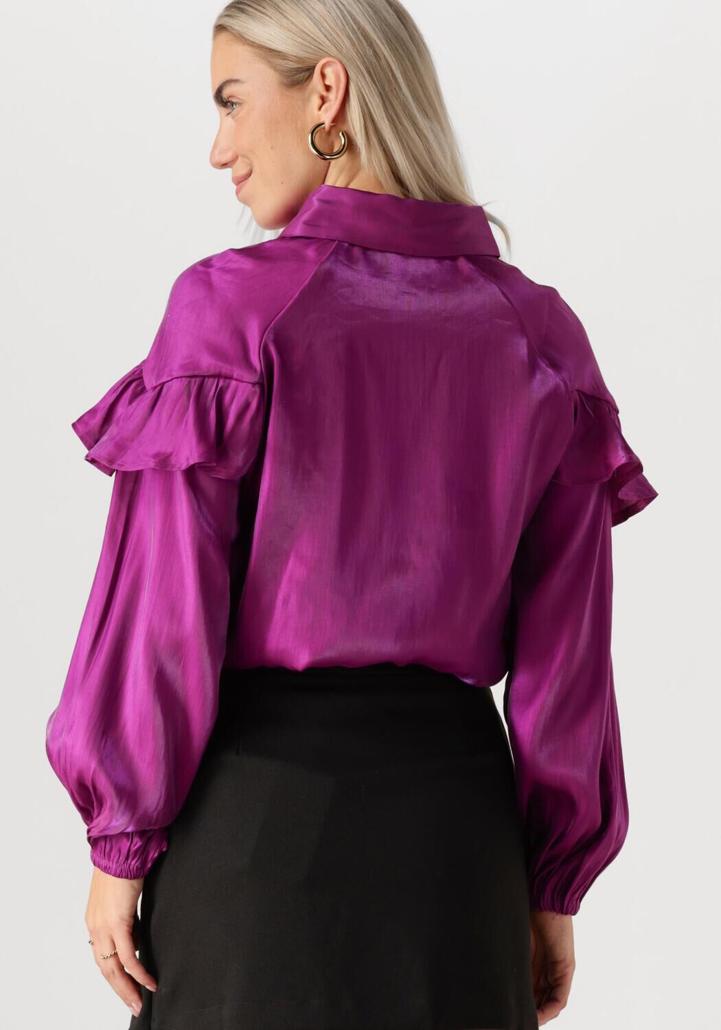 JANSEN AMSTERDAM Dames Blouses Sq783 Blouse Bliss Paars