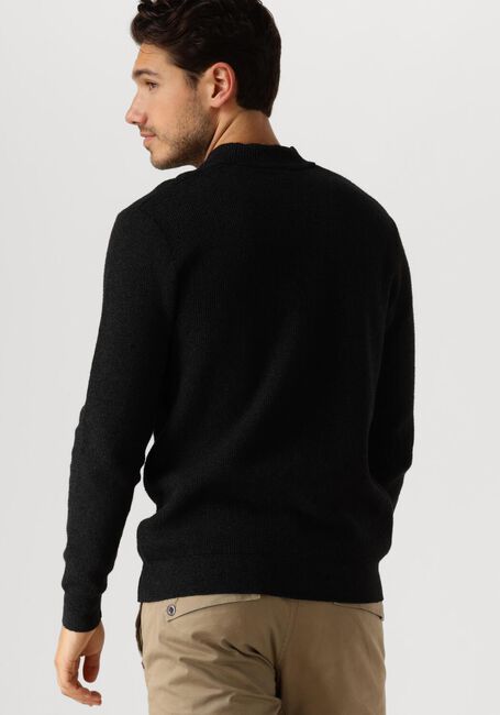 Zwarte CAST IRON Trui MOCK NECK FINE BOUCLE - large