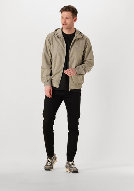 Khaki CALVIN KLEIN Jack NYLON HOODED WINDBREAKER - large