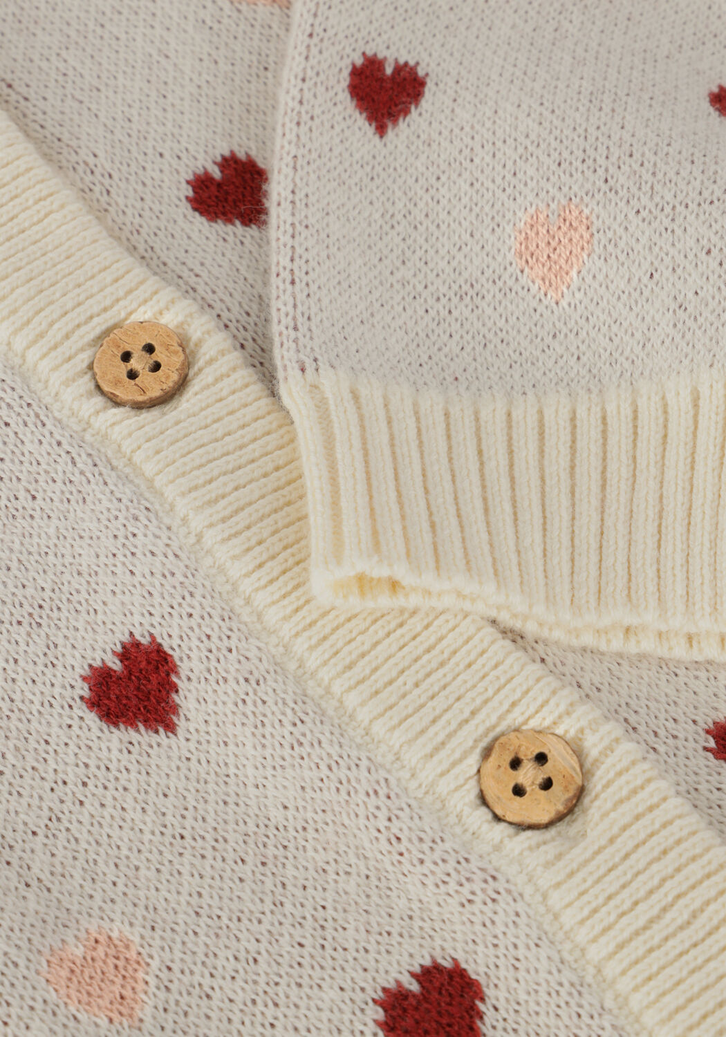 Beige LIL' ATELIER Vest NMFSARAN LS KNIT CARD HEART LIL - large