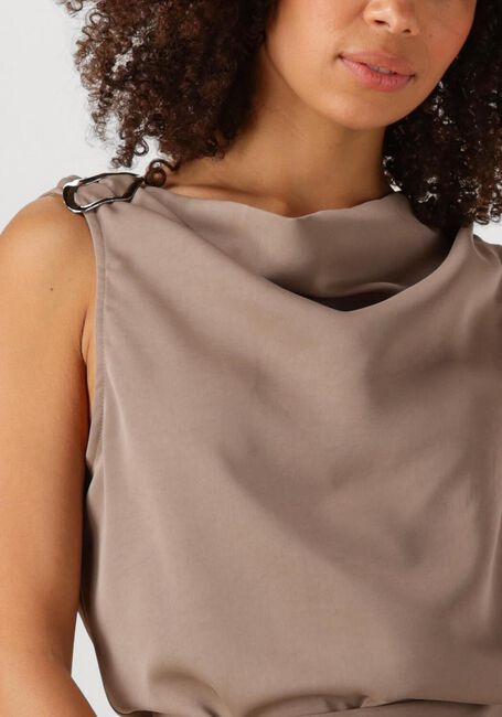 Taupe NEO NOIR Top SCOTTA DULL SATEEN TOP - large