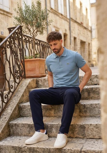 Lichtblauwe LACOSTE Polo 1HP3 MENS S/S POLO 12 - large