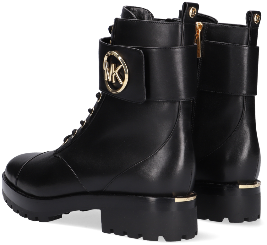 michael kors tatum leather and logo combat boot