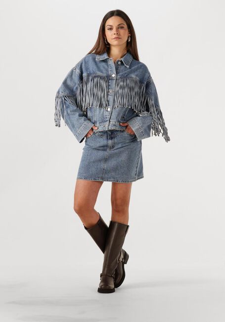 Grijze Y.A.S. Minirok YASAIKO MW DENIM SKIRT - large