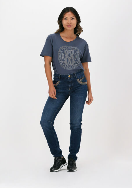 Blauwe MOS MOSH T-shirt LEAH HOLI O-SS TEE - large