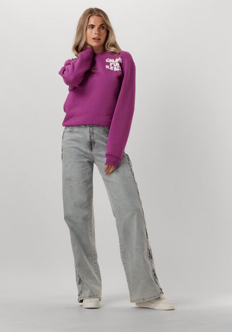 Roze COLOURFUL REBEL Sweater BOLD PUFF LOGO RELAXED SWEAT Roze COLOURFUL REBEL Sweater BOLD PUFF LOGO RELAXED SWEAT - large