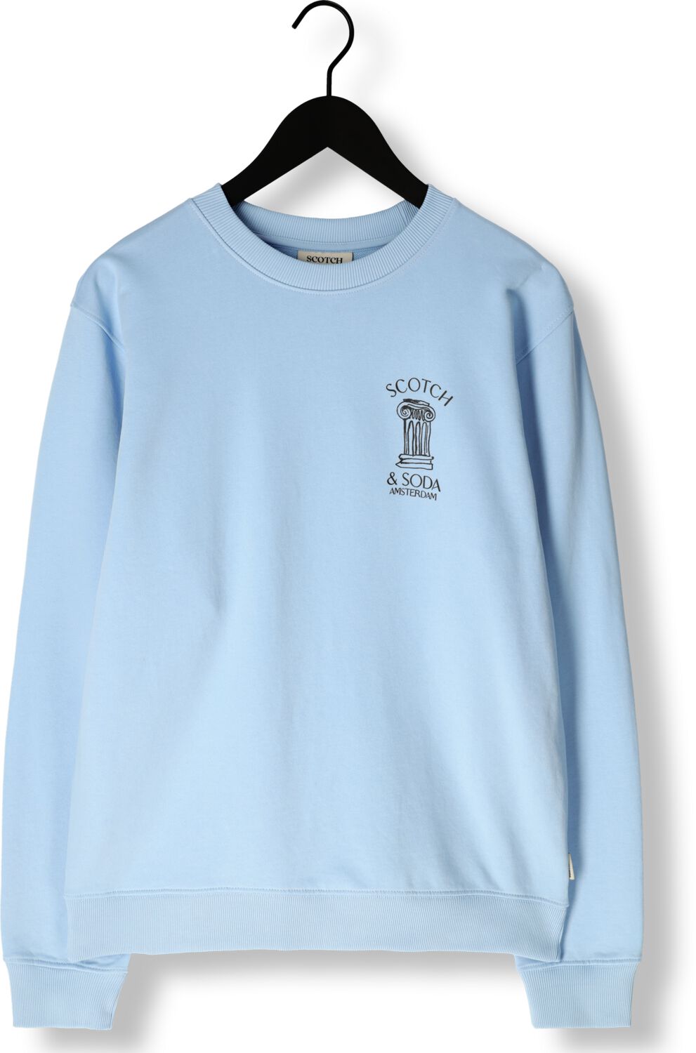 SCOTCH & SODA Heren Truien & Vesten Front Artwork Relaxed Fit Sweatshirt Lichtblauw