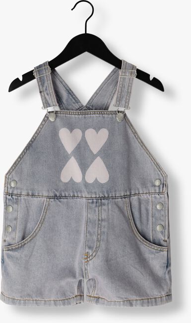 Paarse Jelly Mallow  HEART DENIM SHORT OVERALL - large