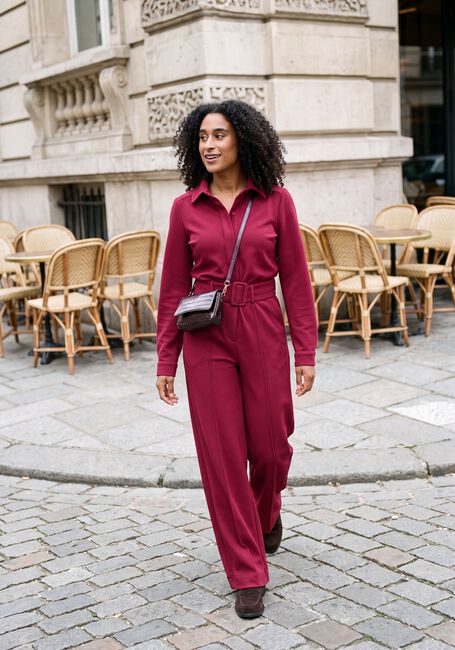 Bordeaux POM AMSTERDAM Maxi jurk MEGAN BURGUNDY RED - large
