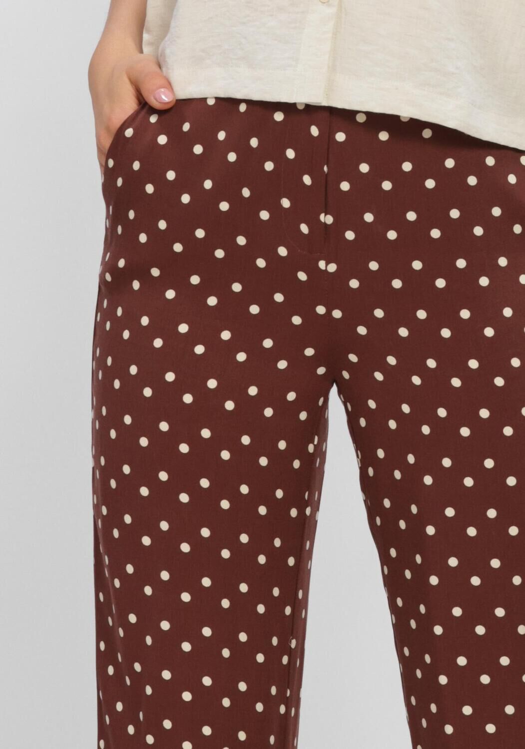 Bruine YDENCE Broeken PANTS STACEY TALL - large