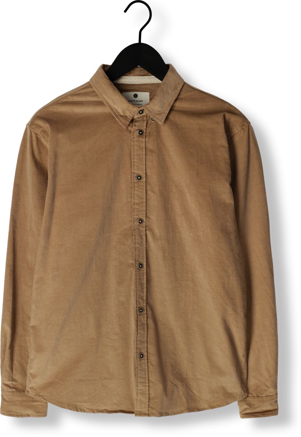 ANERKJENDT Heren Overhemden Akleif Solid Cord Shirt Beige
