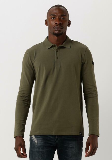 Olijf PUREWHITE Polo POLO LONG SLEEVE WITH LOGO TAPE ON SLEEVE - large