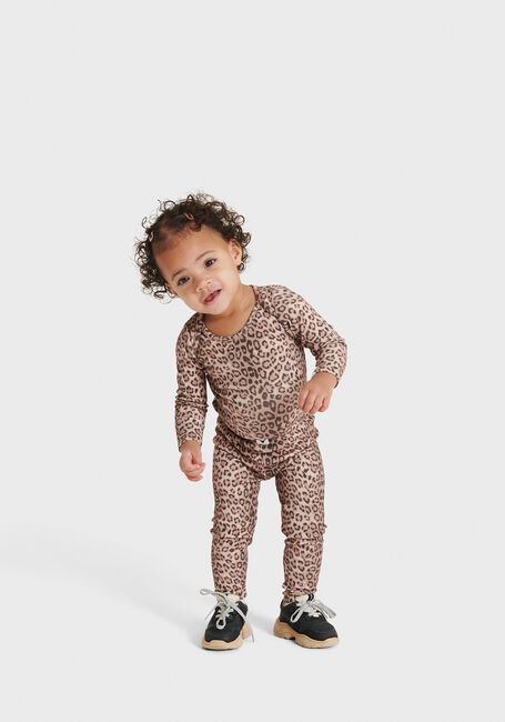 Bruine ALIX MINI Legging BABY KNITTED ANIMAL RIB LEGGING - large