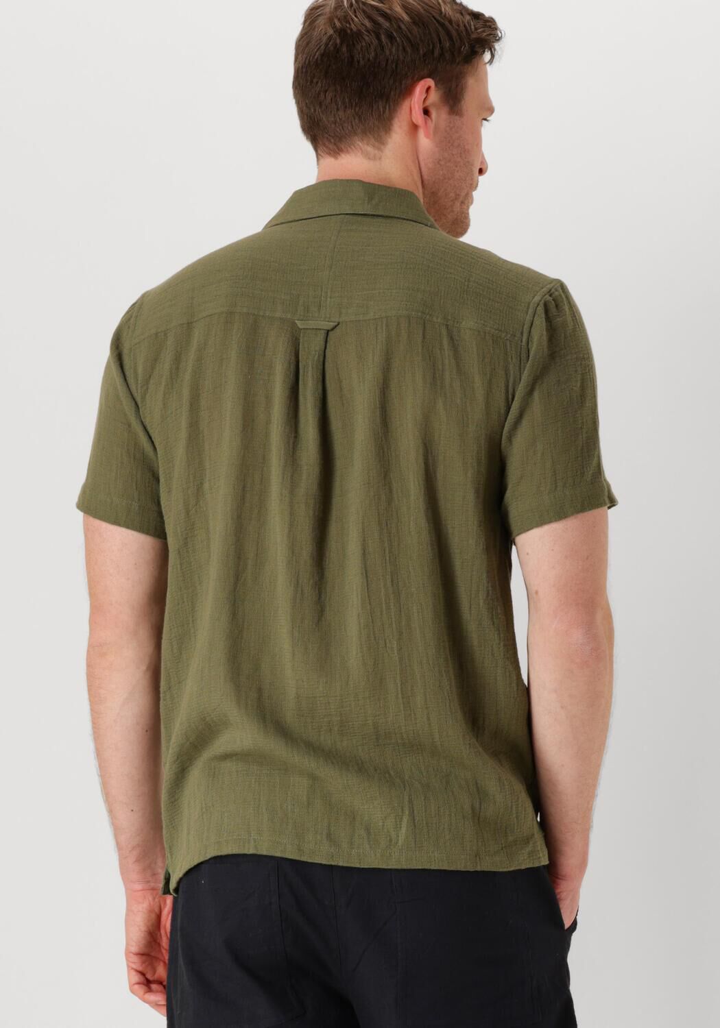 ANERKJENDT Heren Overhemden Akleon Structure S s Shirt 3 Olijf