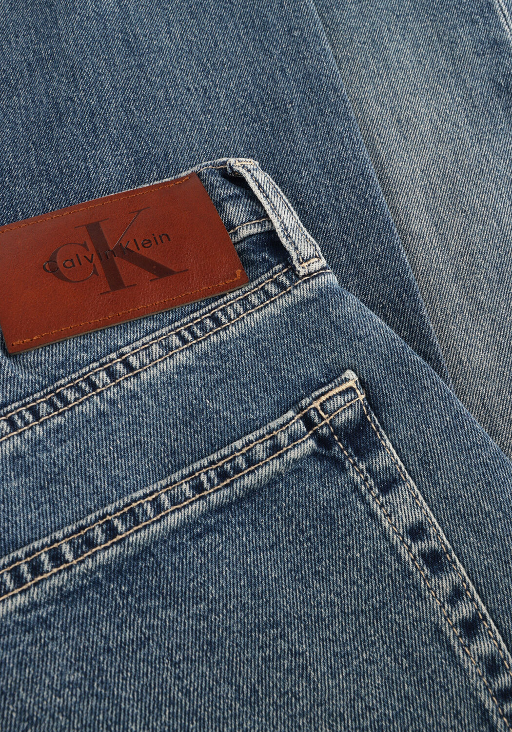 Blauwe CALVIN KLEIN Straight leg jeans STNDRD STRGHT TINTED CK STONE JEANS - large