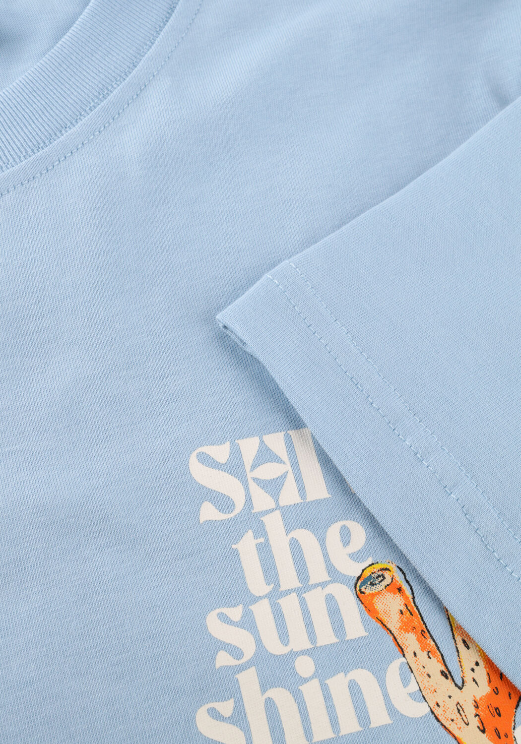 Blauwe SHIWI Polo / T-shirt LIAM REGULAR FIT PAINTED CORAL T-SHIRT - large