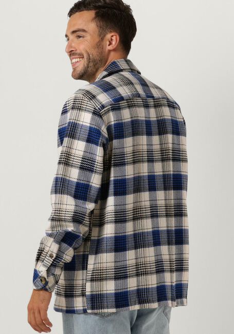 Donkerblauwe WOODBIRD Overshirt WBGLIXTO HECK SHIRT - large