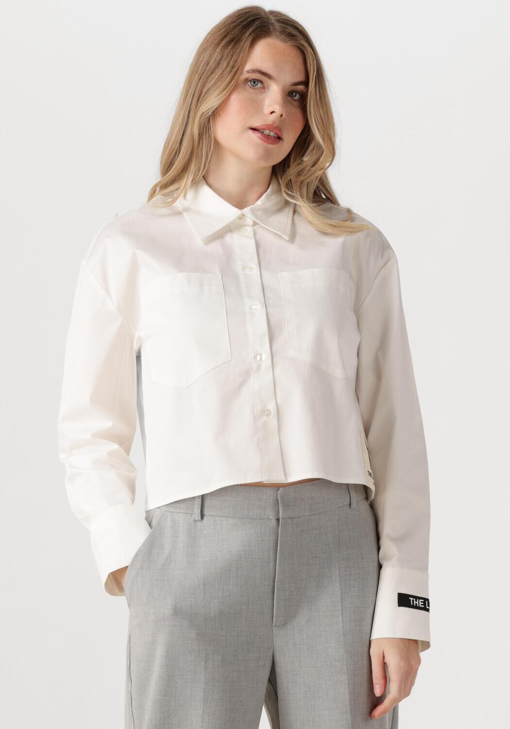 ALIX THE LABEL Dames Blouses Ladies Woven Cropped Blouse Wit