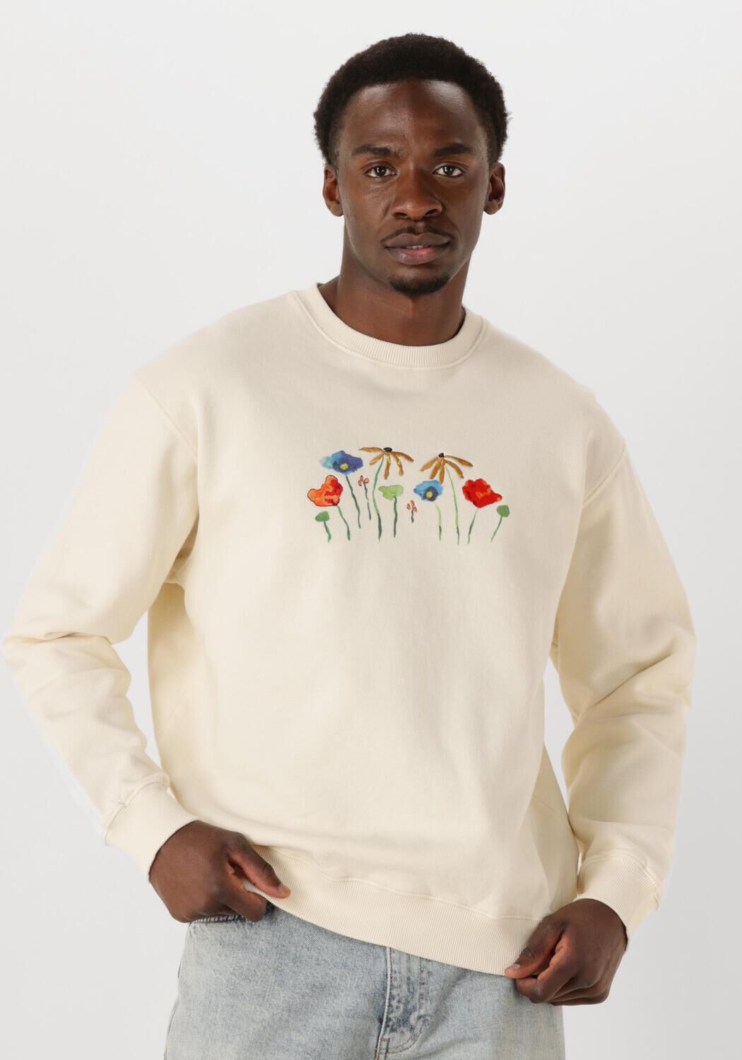 FORÉT Forét Heren Truien & Vesten Botanic Sweatshirt Creme