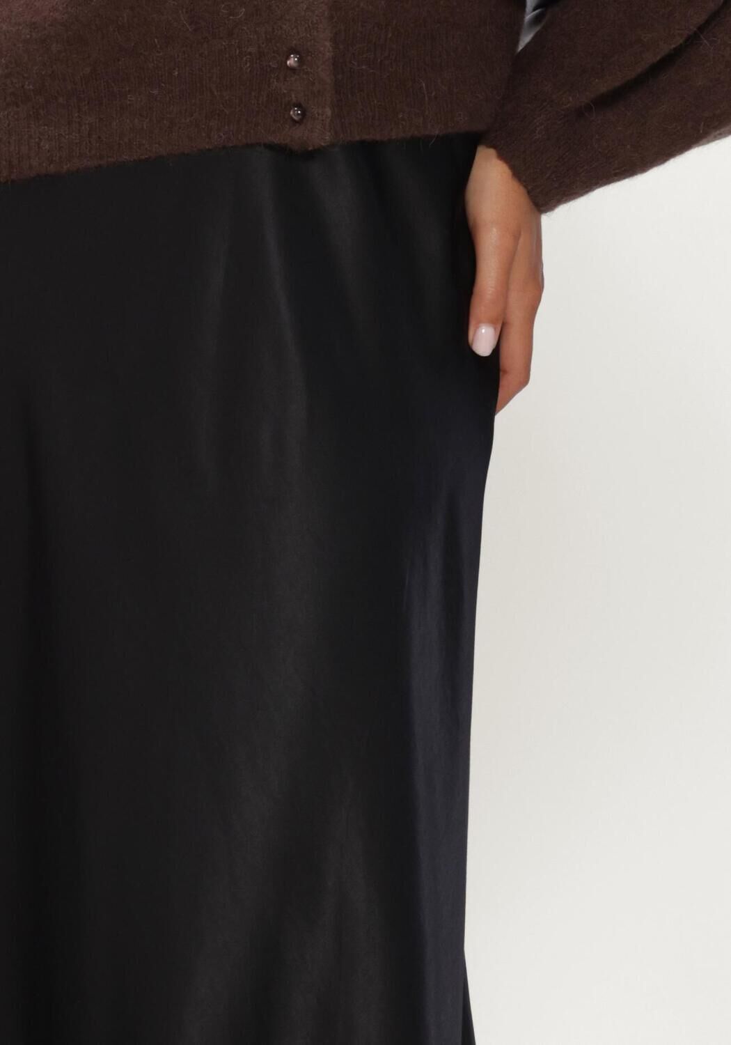 Zwarte MSCH COPENHAGEN Maxirok MSCHNICOLETTE ULLAS SKIRT - large