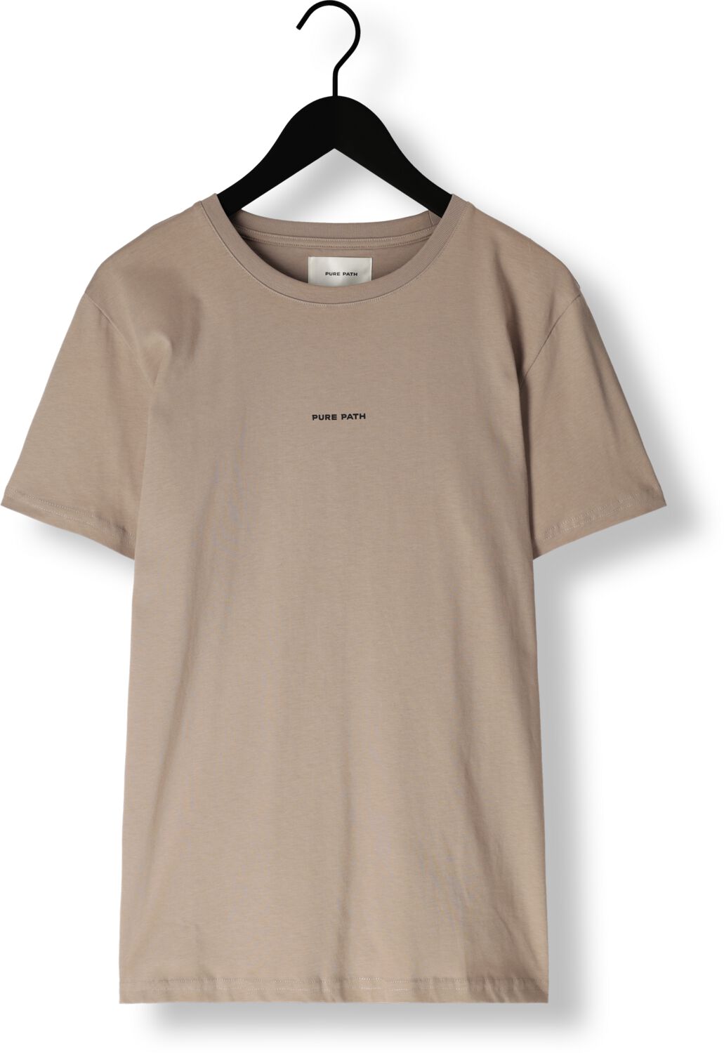 PURE PATH Heren Polo's & T-shirts Essential Logo T-shirt Taupe