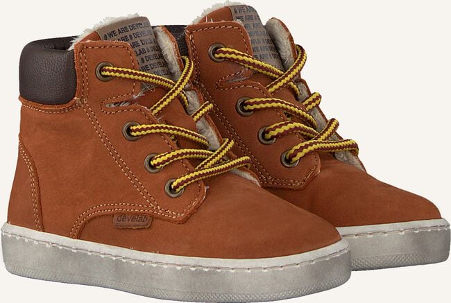 Cognac DEVELAB Hoge sneakers 41855 Cognac DEVELAB Hoge sneakers 41855 - large