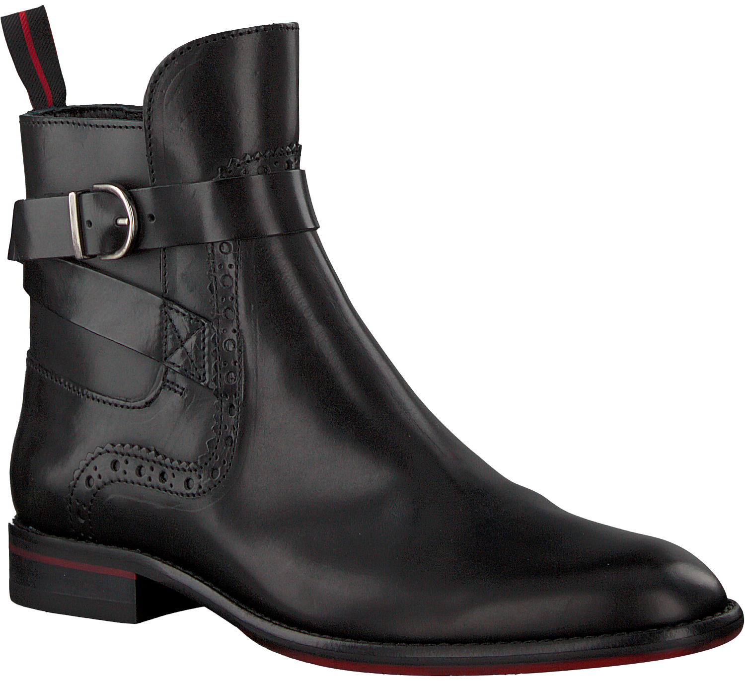Zwarte FLORIS VAN BOMMEL Enkellaarsjes 85600 | Omoda Floris van Bommel Dames Enkellaarsjes Zwart 85600 | Van den