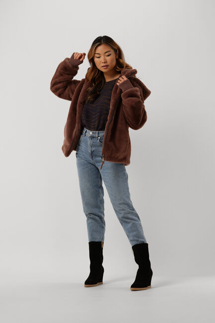 Bordeaux MOSCOW Faux fur jas EVELYN - large