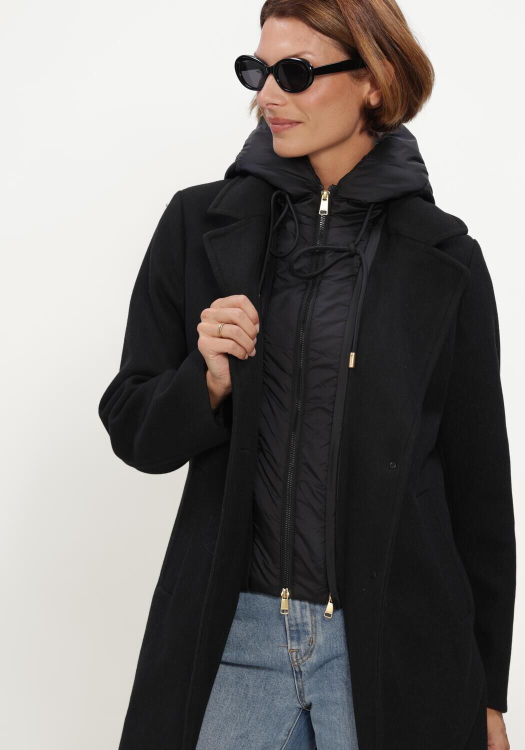 Zwarte BEAUMONT Mantel ELVIRA COAT - large