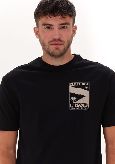 Zwarte COLOURFUL REBEL T-shirt L'ISOLA BASIC TEE - large