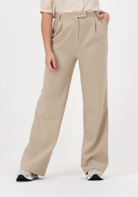 Beige ANOTHER LABEL Wijde broek MOORE PLEATED PANTS - large
