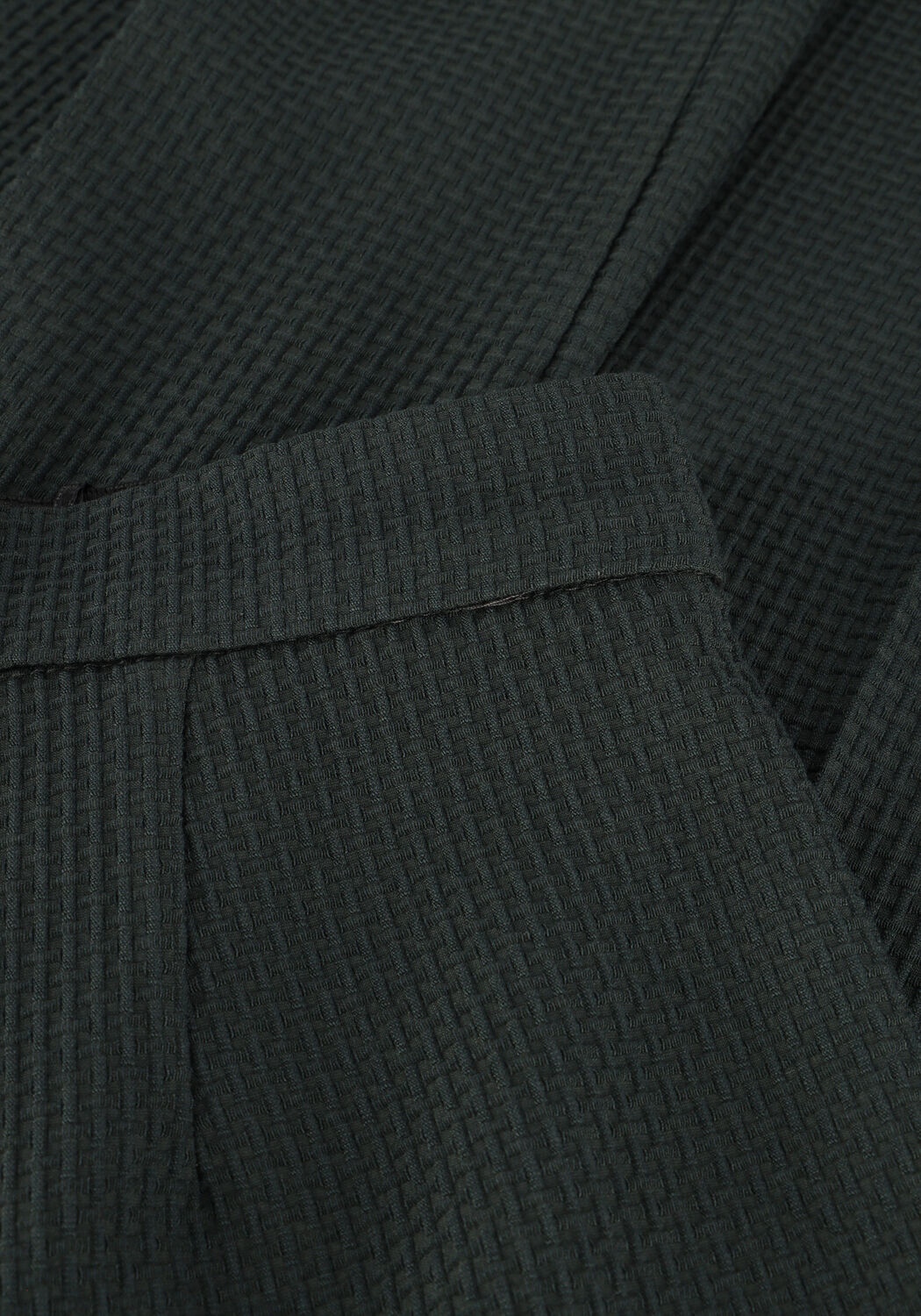 Groene VANILIA Flared broek WAFEL FLARED - large