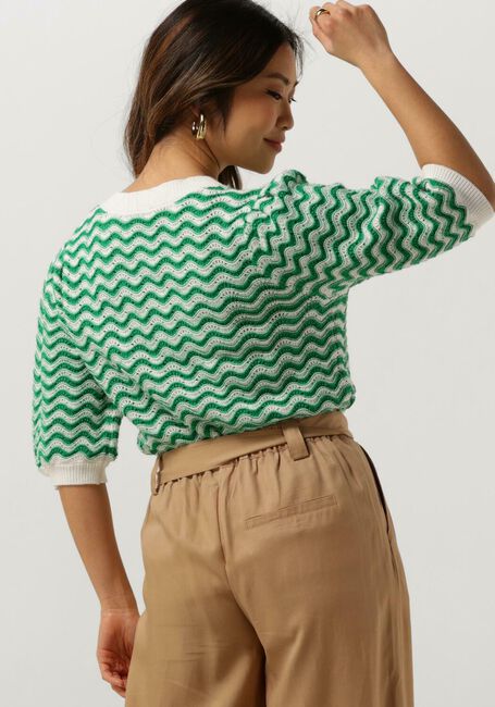 Groene MINUS T-shirt MAIKA 2/4 SLEEVE KNIT T-SHIRT - large