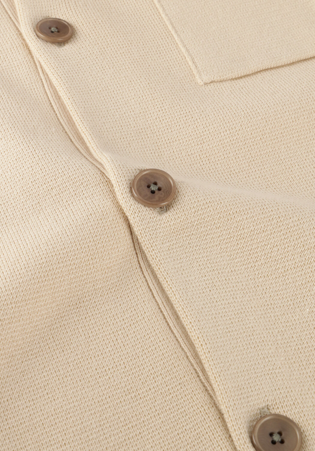 Beige SELECTED MEN Vest SLHMIKE LIGHT LS KNIT RELAXED POLO CARDIGAN - large