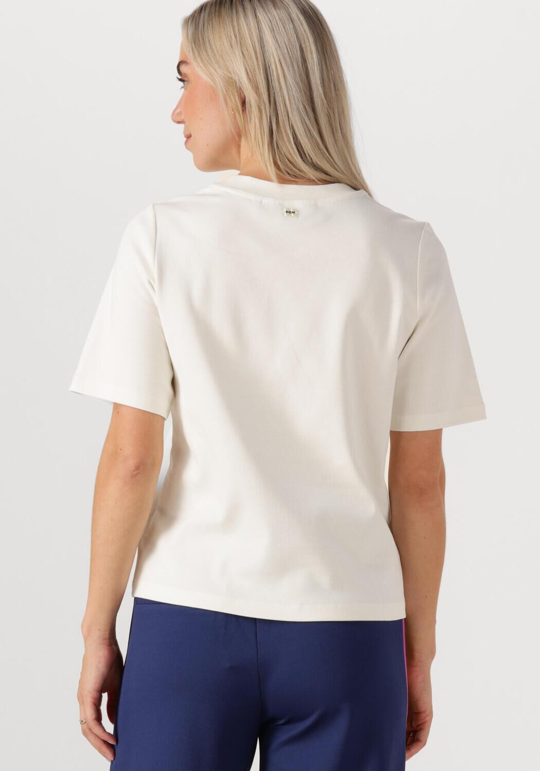 POM AMSTERDAM Dames Tops & T-shirts Tshirt Croissant Romane Wit