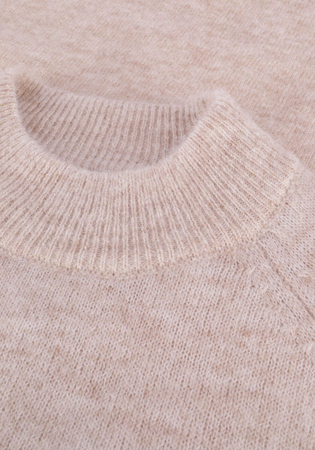 Beige SELECTED WOMEN Trui LULU LS KNIT HIGH NECK B - large