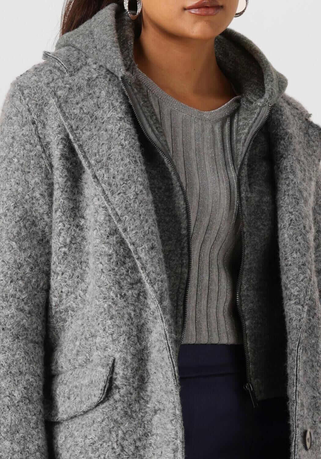 NUKUS Dames Jassen Inna Jacket Boucle Grijs
