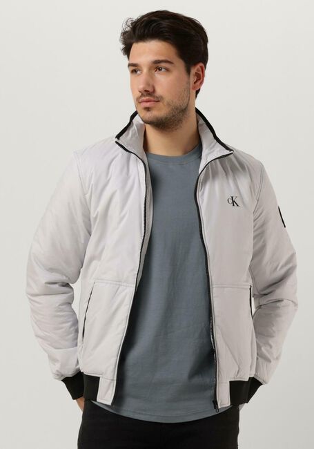 Lichtgrijze CALVIN KLEIN Jack PADDED HARRINGON JACKET - large