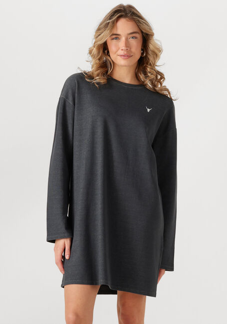 Donkergrijze ALIX THE LABEL Mini jurk LADIES KNITTED SWEATER DRESS - large