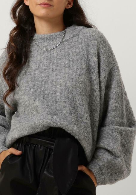 Lichtgrijze NOTRE-V Trui NV-CLARICE BOUCLE KNIT BLOUSE - large