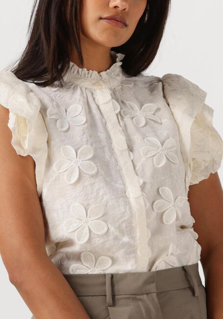 Witte AAIKO Blouses GEZANA EMBROIDERY VIS 671 - large