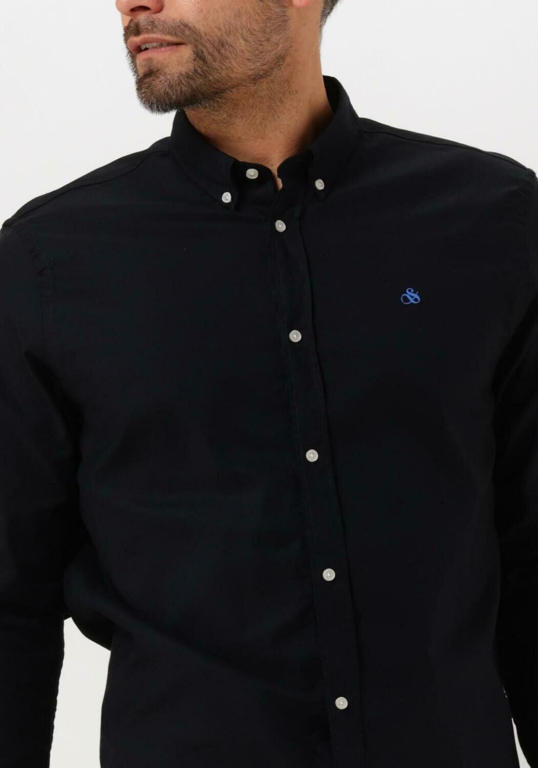 SCOTCH & SODA Heren Overhemden Essentials Organic Oxford Regular Fit Shirt Donkerblauw
