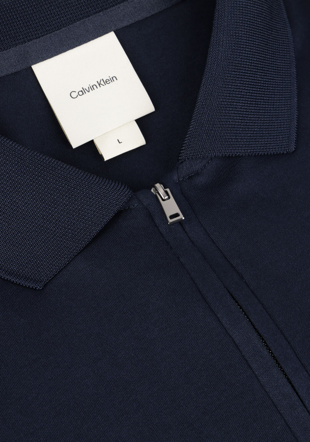 Donkerblauwe CALVIN KLEIN Polo LIQUID TOUCH WELT ZIP POLO - large