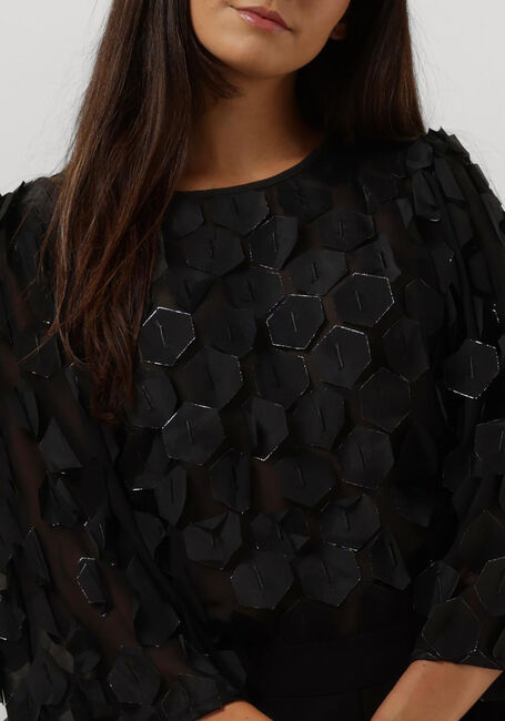 Zwarte JANSEN AMSTERDAM Top 3D177 BLOUSE PEPPER - large