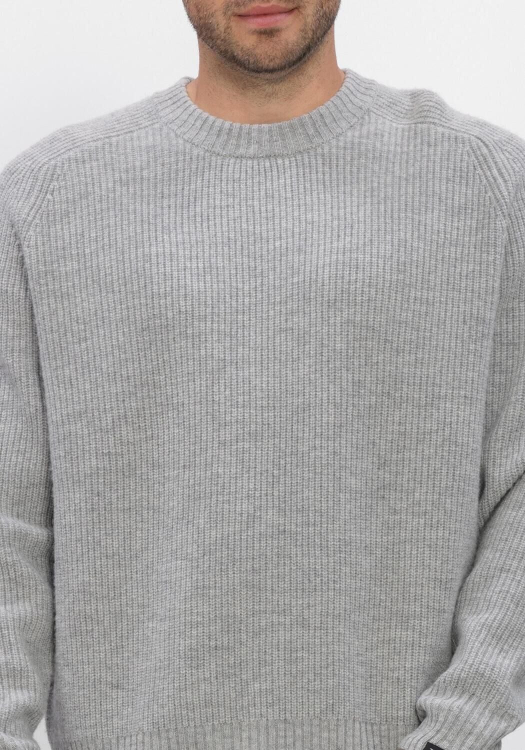 BUTCHER OF BLUE Heren Truien & Vesten Carter Knit Crew Lichtgrijs