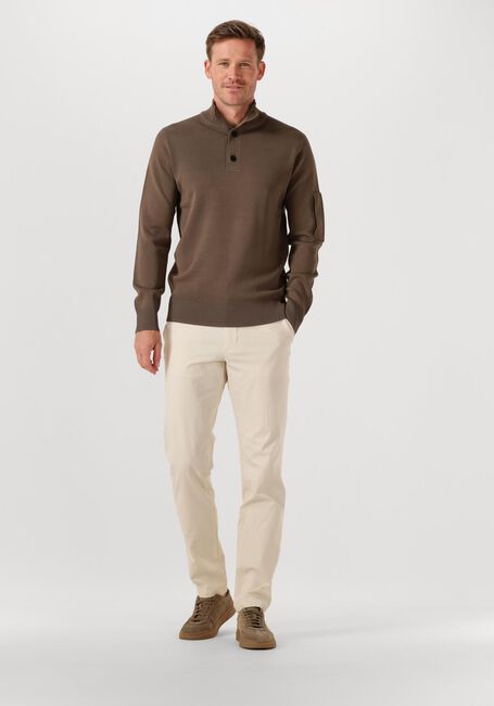 Bruine GENTI Trui TURTLE 3 BUTTON LS - large