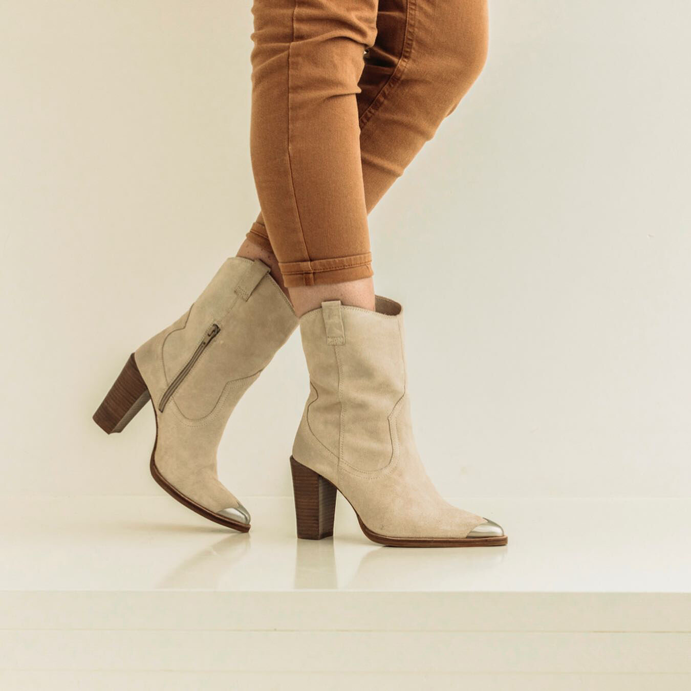 Beige BRONX Enkellaarsjes NEW-AMERICANA 34150 - large